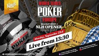  WSOPE: Final day of €350 WSOP Europe Opener Event #1 live from King's Resort 