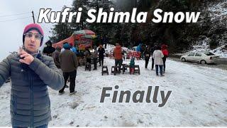 Finally #shimla  ke #kufri mai aaj #snowfall  baraf latest fresh live Vlog