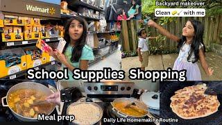 back to school supplies shopping! Pakistani Mom  Routine vlog/ kids Meal ideas/ backyard Makeover 