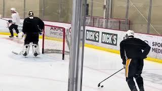 Sidney Crosby skates with Brian Dumoulin, Reilly Smith in Cranberry