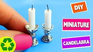 DIY | Miniature Realistic Dollhouse Candles and Candelabra - 5 Minute Crafts - simplekidscrafts