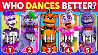 Who DANCES Better?  Five Nights at Freddy's Edition  Freddy Fazbear, Roxy, Chica, Monty,...