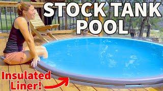 DIY Stock Tank Pool in a Deck