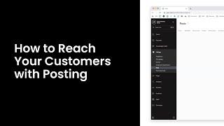 How to Reach Your Customers with Posting