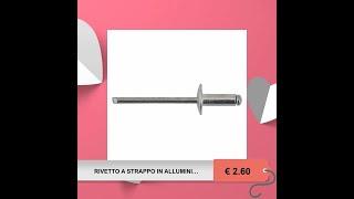 RIVETTO A STRAPPO IN ALLUMINIO 4,8 x 12 - Ø testa 14 cf. 25 pz