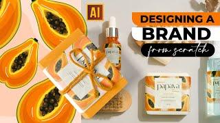 DESIGNING A BRAND (PACKAGING) A NATURAL HAND SOAP IN ADOBE ILLUSTRATOR. TREND 2024