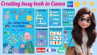 How to create busy book in Canva #viral #toturial #busybook #forkidslearning #canva #canvagraphics