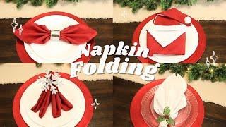 Christmas Napkin Folding | Doblando Servilletas