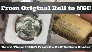 I Sent Coins from a 1948 Original Bank-Wrapped Roll to NGC -How'd These Franklin Half Dollars Grade?