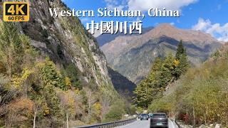 Driving on Li Xiaolu (Return Trip) - A Internet Celebrity Highway in Sichuan, China - 4K