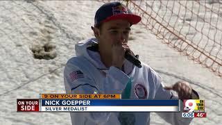 Olympic skiier Nick Goepper gets hero's homecoming at Perfect North Slopes