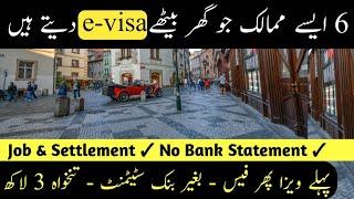 Top 06 e-visa Countries For Job & Settlement|| No Bank Statement || Every Visa ||