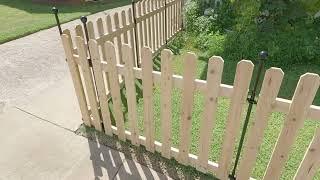 YARDLINK No dig cedar wood fence installation and review