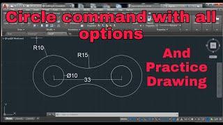 Circle command || autocad for Beginners