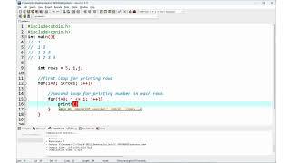 C program to print right half pyramid pattern of number  |What is a pattern program in C?