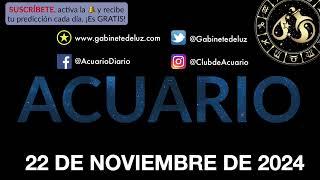 Horóscopo Diario - Acuario - 22 de Noviembre de 2024.