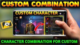 BEST CHARACTER COMBINATION FOR CUSTOM | CUSTOM CHARACTER COMBINATION | FREE FIRE CUSTOM COMBINATION