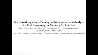 Seminar in Computer Architecture S8: Benchmarking a New Paradigm (F22)