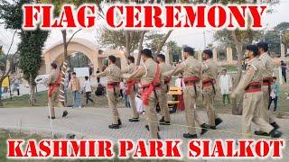 Flag Lowering Ceremony At Kashmir Park Sialkot | Pak Army Jawans in action