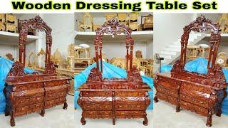 Wooden dressing table set | Mirror frame | Handmade woodcrafted furnitures buy direct from factory