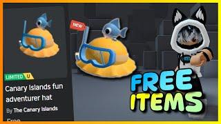 New FREE LIMITED UGC items , How to get FREE UGC ITEM Canary Islands fun adventurer hat on ROBLOX