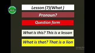 lesson 7 basisc lessons What?