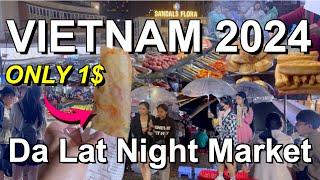 $1 STREET FOOD IN DA LAT (INSANE!)  Vietnam Travel 2024