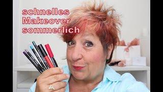 Sommer Makeover- bunter Eyeliner, Makeup schnell auffrischen und dabei jünger aussehen