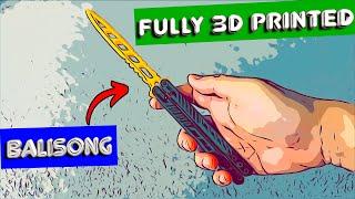 Balisong aka Butterfly Knife Fidget Toy Fully 3D Printed