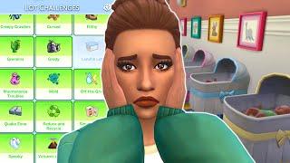 Can my sim raise 10 Babies with all lot challenges enabled? // Sims 4 baby challenge