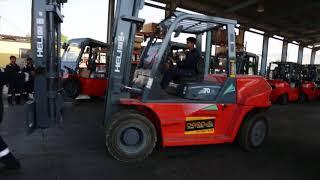 Forklift Arrival at Hala