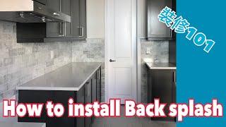 How to Install kitchen Back splash/如何安裝廚房牆磚