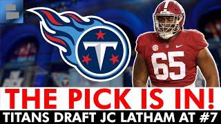 Breaking Titans DRAFT JC Latham With #7 OVR Pick In The 2024 NFL Draft | Titans News