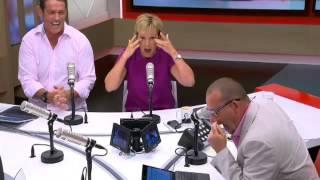 Hilary Barry cracks up during the news