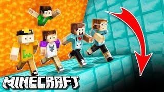 JUMP TO ESCAPE DEATH IN MINECRAFT! The Pals Escape the Lava Wall! (Super Lava Run)