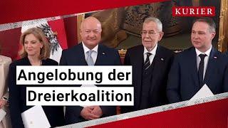 Dreierkoalition angelobt: Österreich hat eine neue Regierung