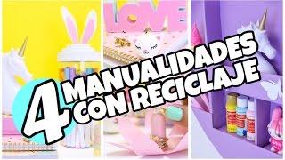 4 Manualidades Fáciles de Hacer y Económicas con reciclaje,(super originales y sencillas)