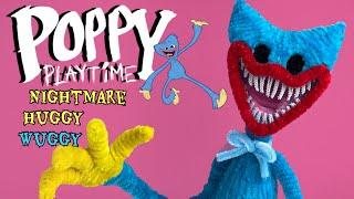 Making Nightmare Huggy Wuggy with only Pipe Cleaners