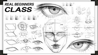  REAL BEGINNER LESSON [ EYE, NOSE, LIPS, RATIO COURSE ] 