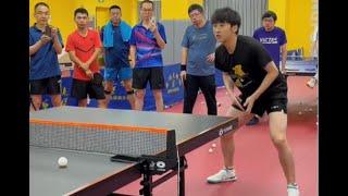 [table tennis]How to do the footwork when receive serves,Fangbo's training class 1st