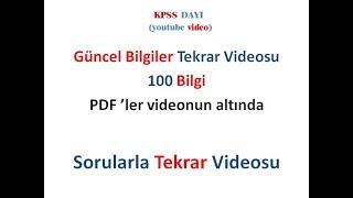 Güncel Bilgiler Videosu (100 Bilgi). Abone olmayı unutmayalım.