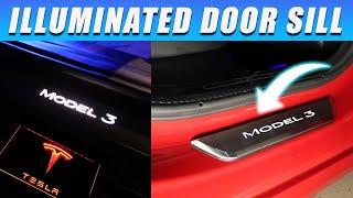 ILLUMINATED Door Sill Protector For Tesla Model 3/Y (Easy Installation) - Tesla Accessory Guide 2021