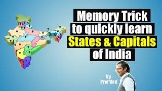 Trick to remember states & capitals of India fast | All competitive exams