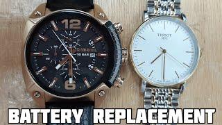 DIESEL and TISSOT Watch Battery Change | SolimBD