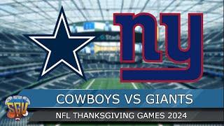 Dallas Cowboys vs New York Giants - NFL Thanksgiving 2024 - Full Game Highlights (Madden 25 Sim)