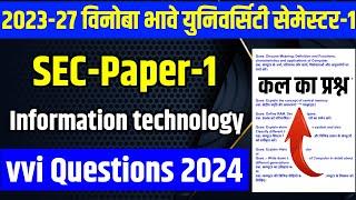 VBU Semester-1 AEC 1 Information technology most vvi Questions 2024