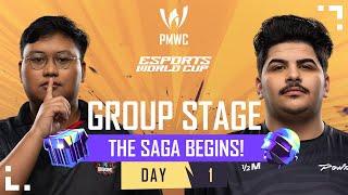 [EN] 2024 PMWC x EWC Group Stage Day 1 | PUBG MOBILE WORLD CUP x ESPORTS WORLD CUP