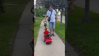 Baby now prefers to push his car rather than riding it #adorablebaby #babyboy #cutebaby #baby