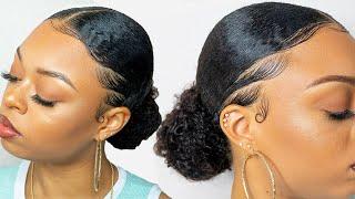 SLEEK LOW BUN NATURAL HAIR