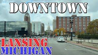 Lansing - Michigan - 4K Downtown Drive